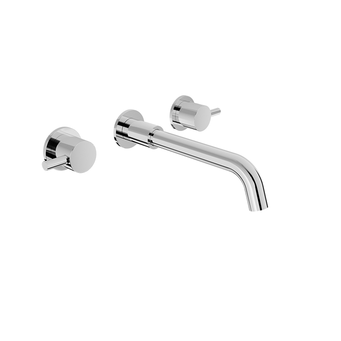 ルル。 Two-handle wall-mounted lavatory faucet, drain not included - B66